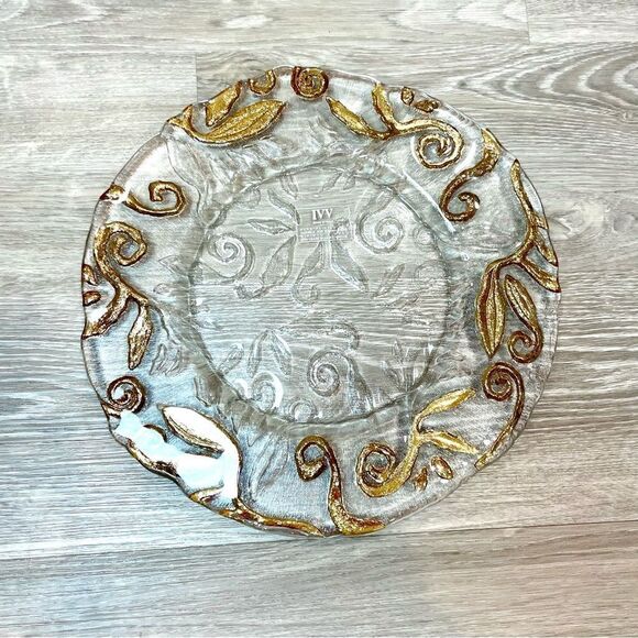 IVV A NIGHT IN PALMIRA PLATE CM.36 GOLD DECORATION Made in Italy - Picture 2 of 6